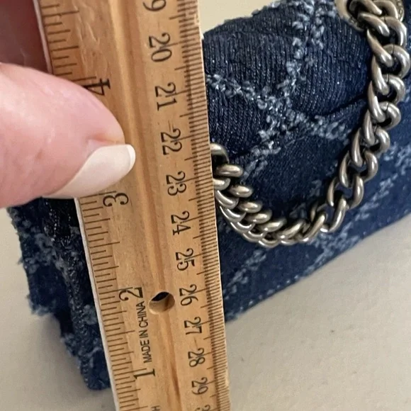 Kurt Geiger London Micro Brixton Denim Crossbody - Picture 8 of 8